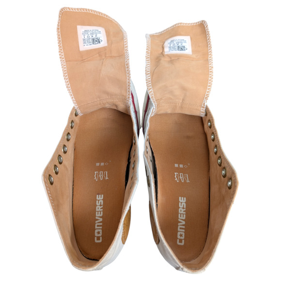 Converse 2016 CTAS Lux Mid Hidden Wedge Parchment Peached Canvas Sneaker 8 - Picture 11 of 13